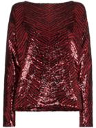Alexandre Vauthier Sequin Embellished Loose Fit Blouse - Black