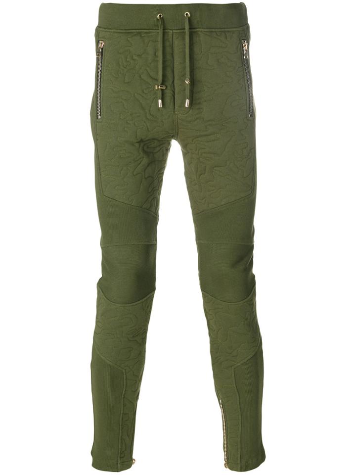 Balmain Biker Tracksuit Bottoms - Green