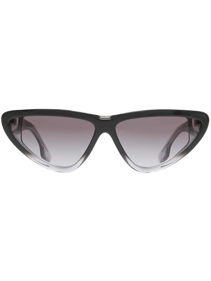 Burberry Gradient Detail Triangular Frame Sunglasses - Black