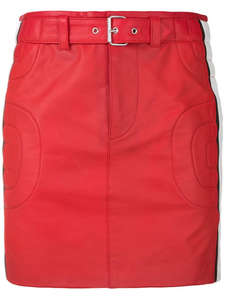 Moschino Belted Mini Skirt - Red