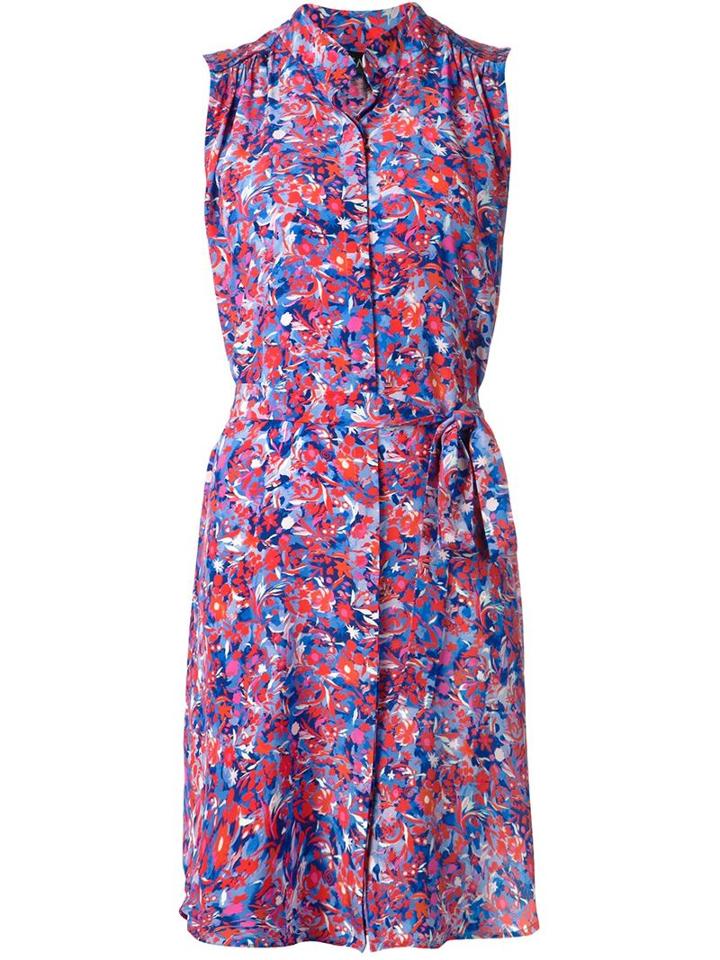Saloni Floral Print Shirt Dress