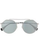 Fendi Eyewear Round Wayfarers - Silver