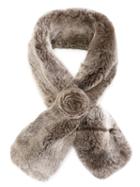 N.peal Rabbit Fur Scarf, Women's, Grey, Rabbit Fur