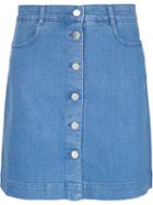 Stella Mccartney Denim A-line Skirt, Women's, Size: 36, Blue, Cotton