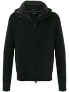 Boss Hugo Boss Hooded Shell-panelled Jacket - Black