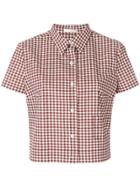 Mantu Houndstooth Shirt - Red