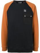 Raf Simons X Fred Perry Colour Block Sweatshirt - Black