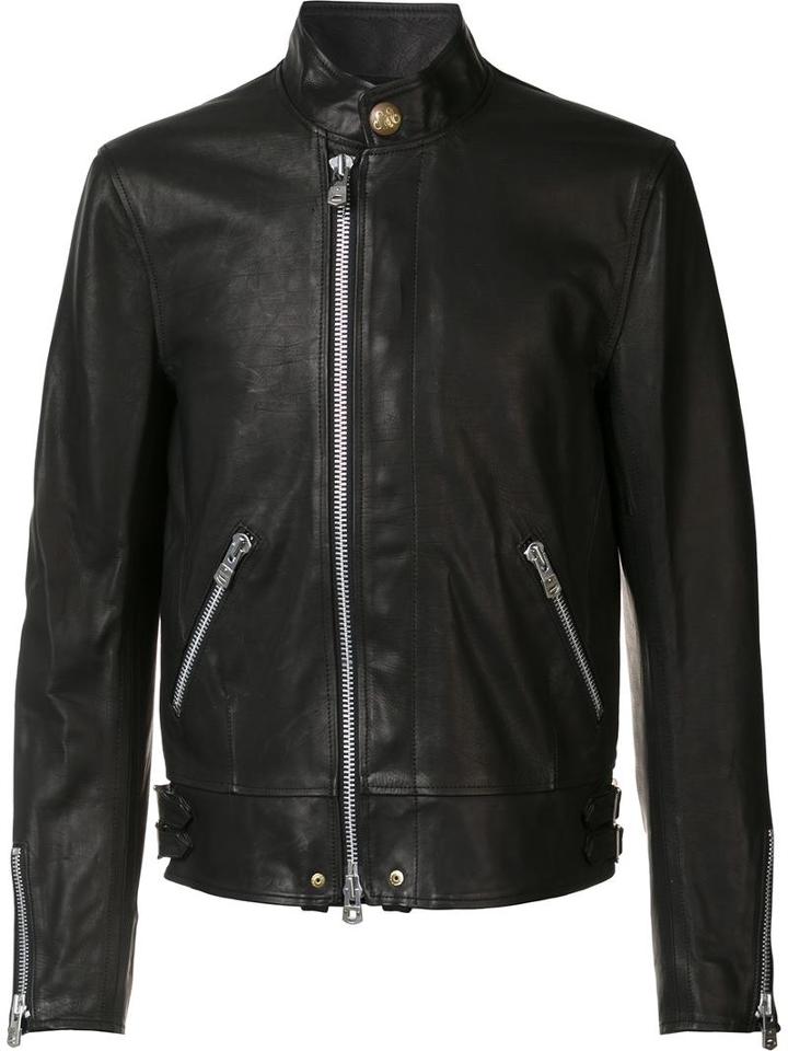 The Soloist Banded Collar Jacket, Men's, Size: 52, Black, Cupro/calf Leather