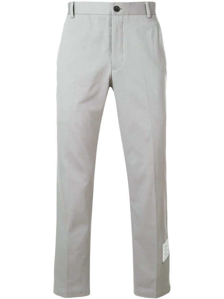 Thom Browne Cotton Twill Unconstructed Chino Trouser - Grey