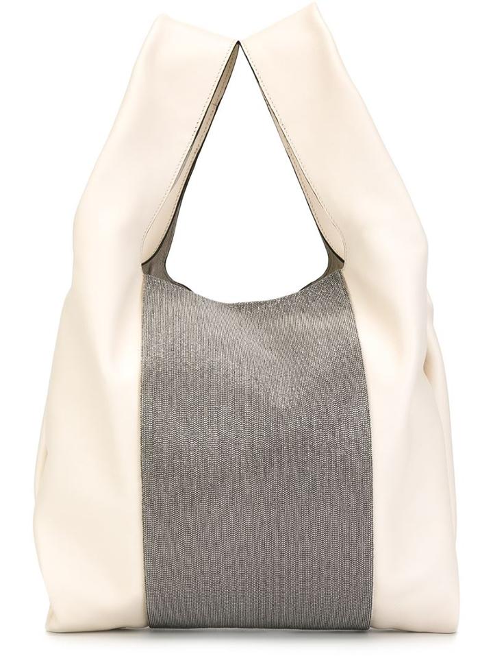 Brunello Cucinelli Colour Block Oversize Tote Bag