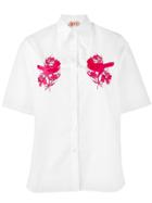 No21 Bird Embroidered Short-sleeved Shirt - White