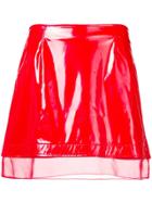 Brognano Vinyl Mini Skirt - Red