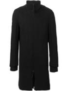 Individual Sentiments Zipped High-neck Coat, Men's, Size: 3, Black, Cotton