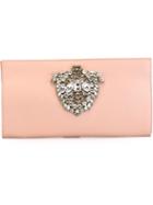 Rochas Embellished Fold Over Clutch Bag