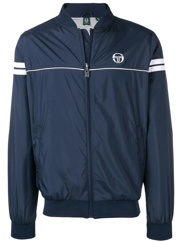 Sergio Tacchini Embroidered Logo Sports Jacket - Blue
