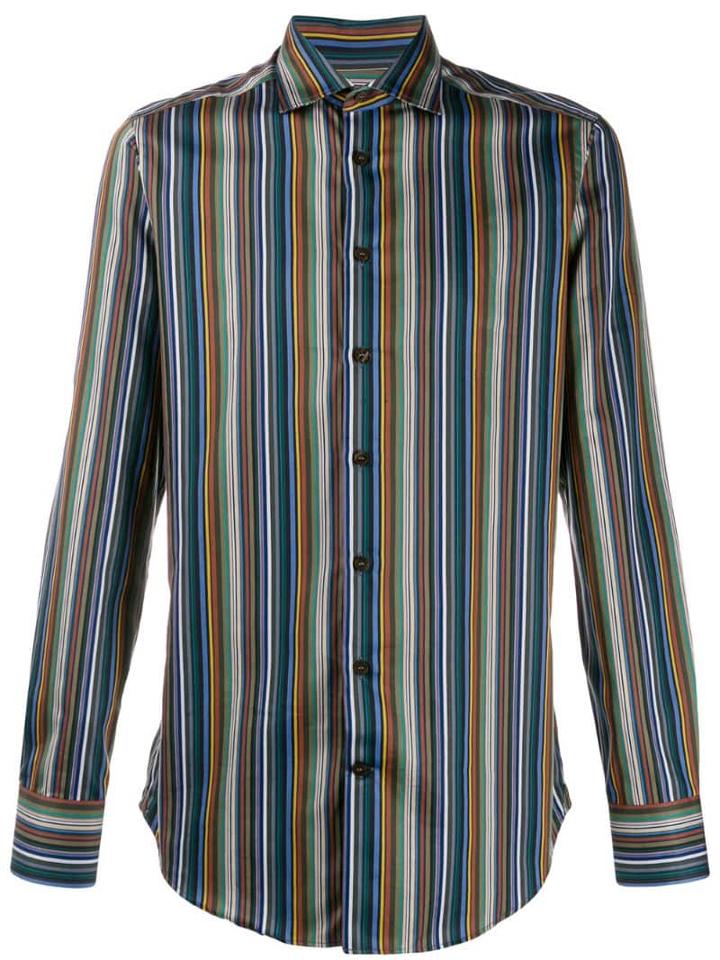 Etro Striped Long Sleeve Shirt - Neutrals