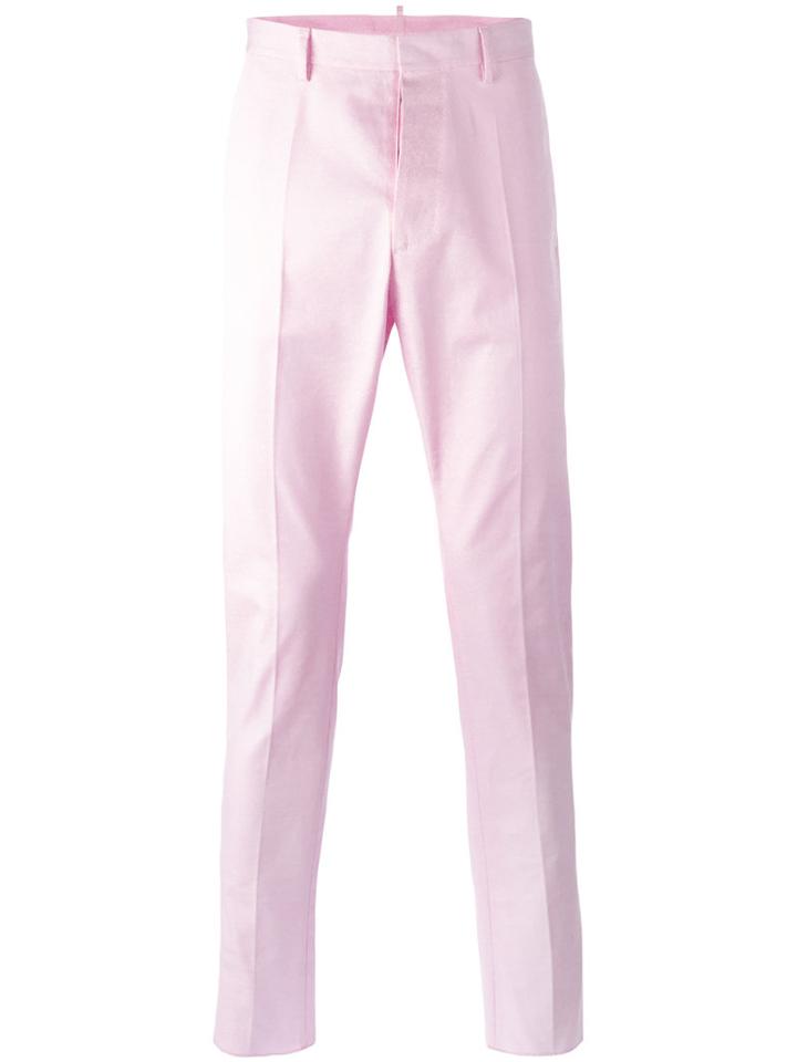 Dsquared2 Classic Tailored Trousers, Men's, Size: 46, Pink/purple, Cotton