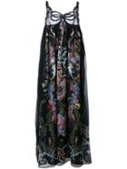Fendi - Floral-print Maxi Dress - Women - Silk - 42, Black, Silk