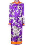 P.a.r.o.s.h. Floral Shirt Dress - Purple