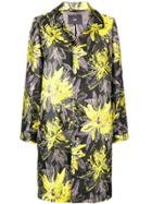 Steffen Schraut Floral Button Up Coat - Yellow & Orange