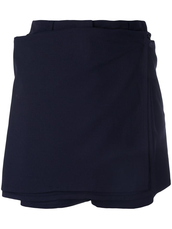 Jean Paul Gaultier Vintage Skirt Detail Shorts - Blue