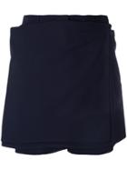 Jean Paul Gaultier Vintage Skirt Detail Shorts - Blue
