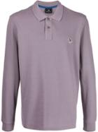 Ps Paul Smith Contrast Logo Polo Shirt - Purple