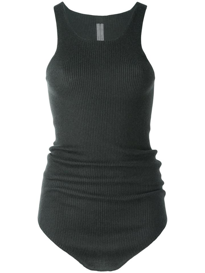 Rick Owens Curved Hem Tank Top, Women's, Size: Medium, Grey, Cashmere