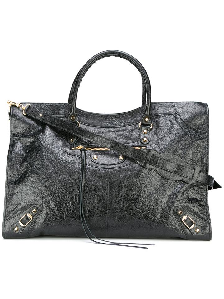 Balenciaga Classic City Xl Tote, Women's, Black, Lamb Skin