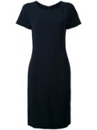 Aspesi - Shortsleeved Midi Dress - Women - Polyester/triacetate - 42, Blue, Polyester/triacetate