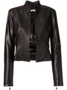 Martha Medeiros Open Front Mandacaru Jacket, Women's, Size: 38, Black, Leather