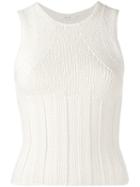 Céline Knitted Sleeveless Top, Women's, Size: Medium, White, Wool/paper Yarn
