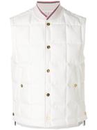Thom Browne Quilted Baseball Jacket - White