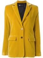 Michel Klein Peaked Lapel Blazer, Women's, Size: 36, Yellow/orange, Cotton