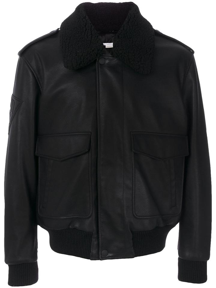 Stella Mccartney Faux Leather Bomber - Black