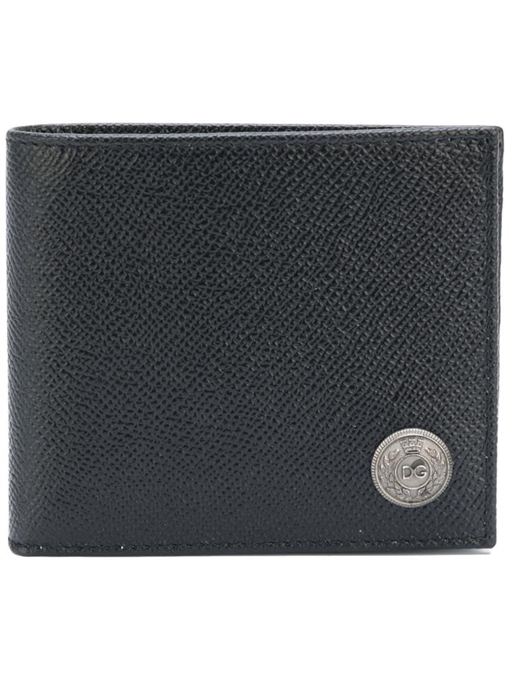 Dolce & Gabbana Crest Billfold Wallet - Black
