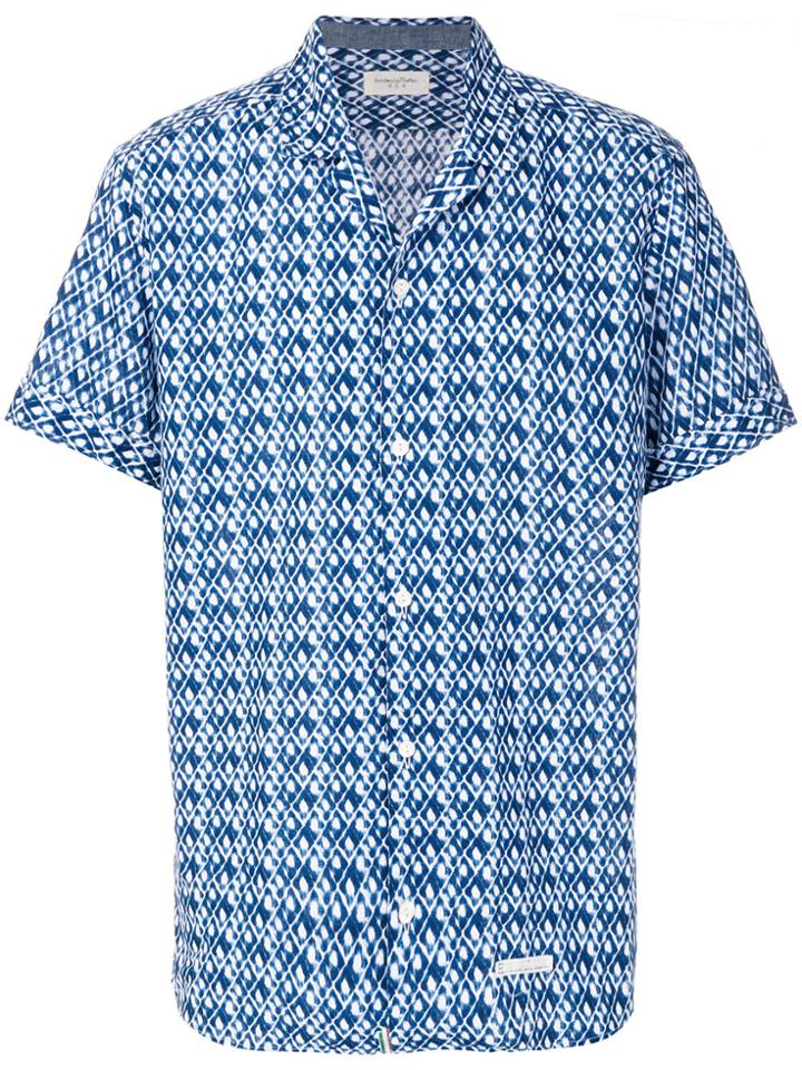 Tintoria Mattei Print Short Sleeve Shirt - Blue