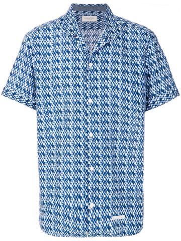 Tintoria Mattei Print Short Sleeve Shirt - Blue