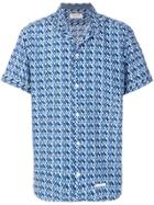 Tintoria Mattei Print Short Sleeve Shirt - Blue
