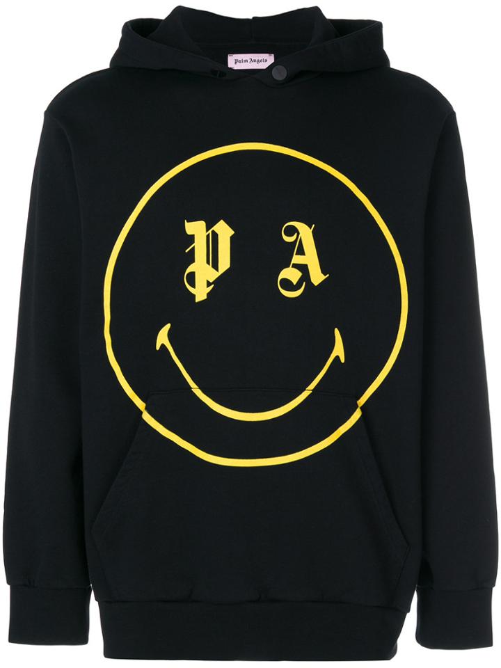 Palm Angels Smiley Pa Hoodie - Black