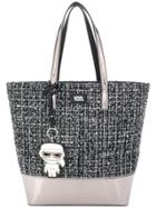 Karl Lagerfeld K/space Tweed Shopper Bag - Black