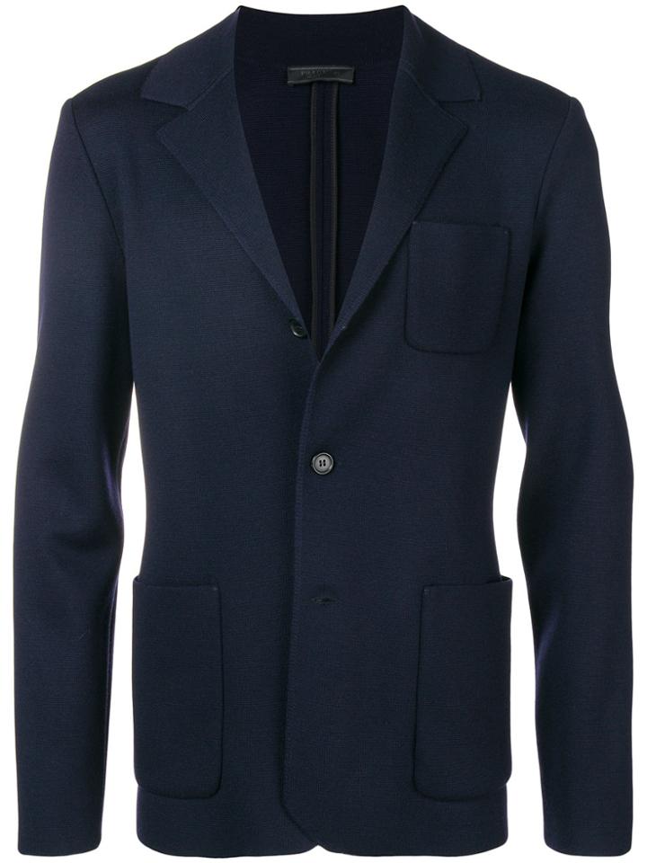 Prada Two-button Fleece Blazer - Blue