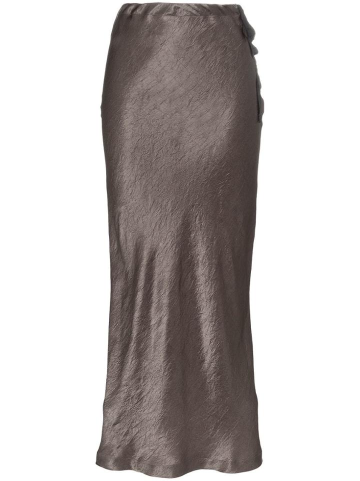 Ann Demeulemeester High-waisted Pleated Hem Midi Skirt - Green