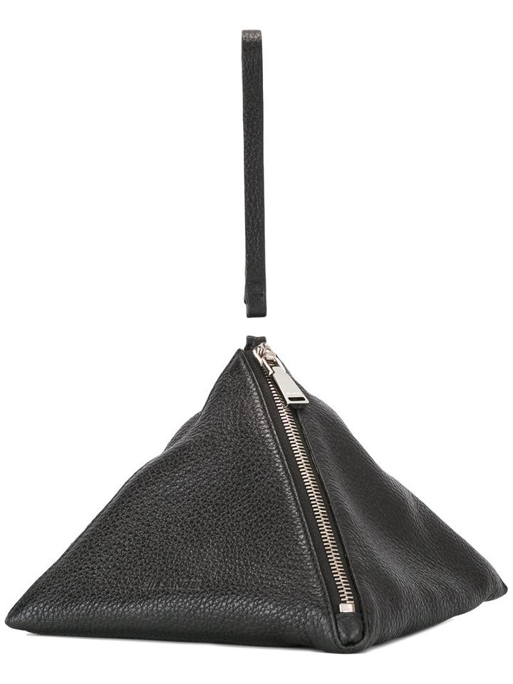 Jil Sander Origami-inspired Clutch Bag, Women's, Black, Leather
