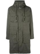 Plac Detachable Hood Mid Coat, Men's, Size: Small, Green, Cotton/nylon/polyester