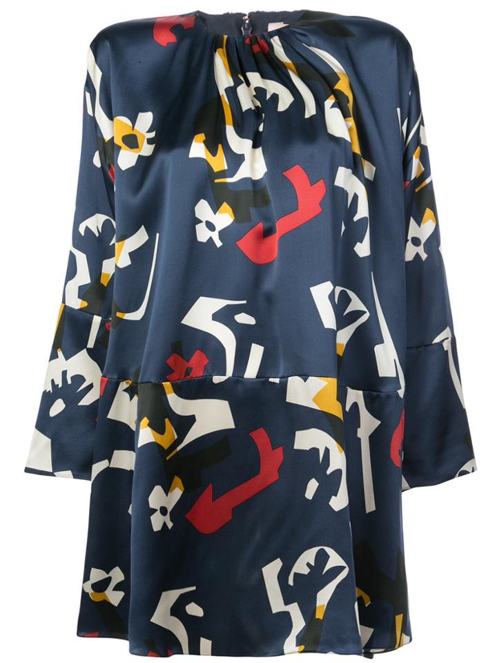 Roksanda Abstract Print Dress - Blue