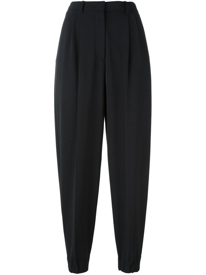 Antonio Marras High-waisted Cropped Trousers, Women's, Size: 46, Black, Cotton/polyester/lyocell/wool