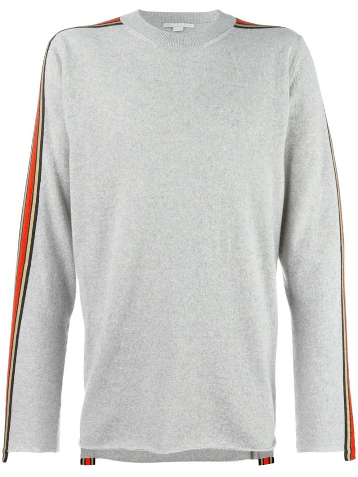 Stella Mccartney Ribbon Trim Jumper, Men's, Size: Large, Grey, Wool/cashmere/polypropylene