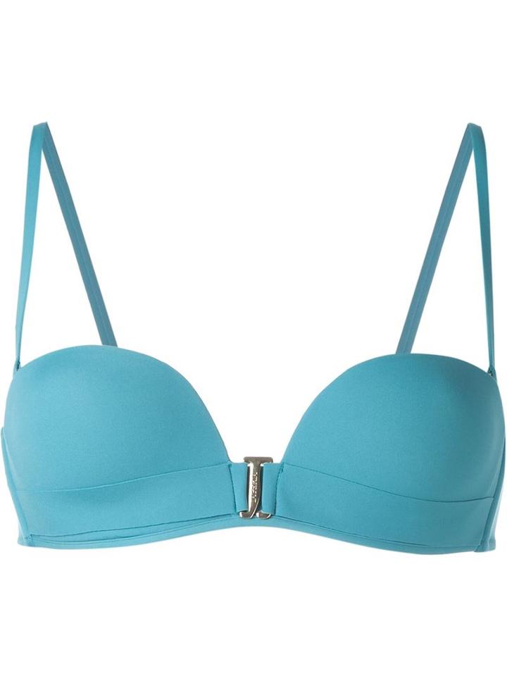 La Perla Contemporary Underwired Bikini Top, Women's, Size: 44, Blue, Polyamide/spandex/elastane