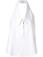Thom Browne Drop Collar Oxford Halter Shirt - White